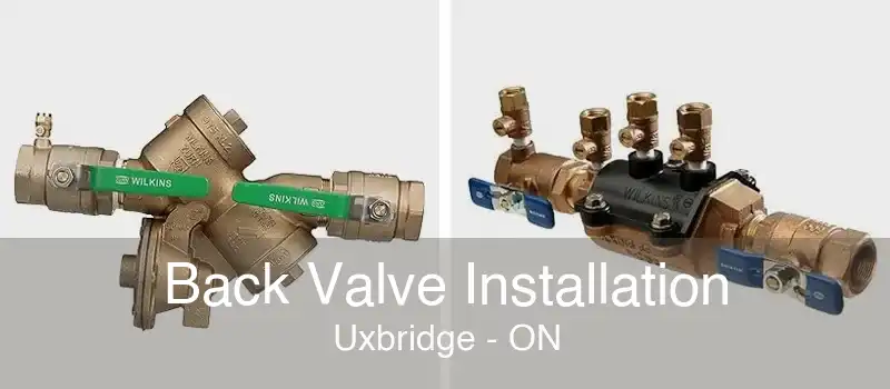 Back Valve Installation Uxbridge - ON