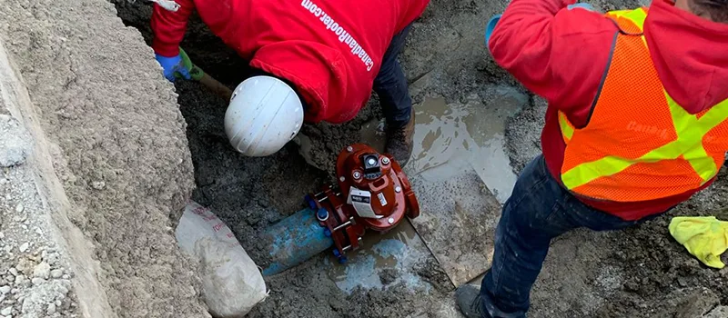 Trenched Main Water Line Repair in Uxbridge, Ontario